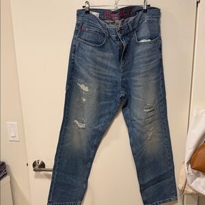 HUGO Men's Relaxed Blue Jeans